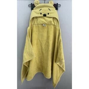 Disney Baby Boys Girls Cute Embroidered Winnie The Pooh Hooded Bath Towel Yellow